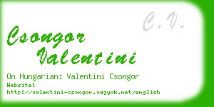 csongor valentini business card